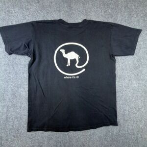 Vintage 1997 Camel Cigarettes Where Its @ Pocket T-Shirt XL Black USA Made